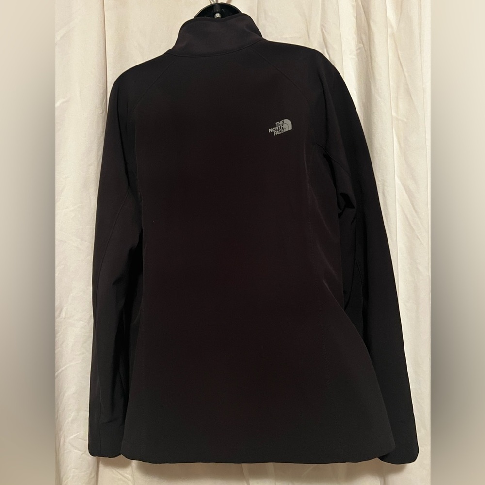 North Face Women's Sz XXL Black Medium Weight Jacket Front/Back Logo Zip Pockets - Picture 8 of 10